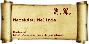 Macskásy Melinda névjegykártya