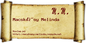 Macskásy Melinda névjegykártya